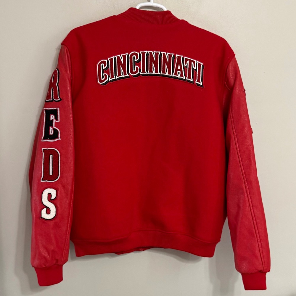 Pro Standard Mens 3XL Red Cincinnati Reds Varsity Letterman Jacket *Read - Picture 3 of 16